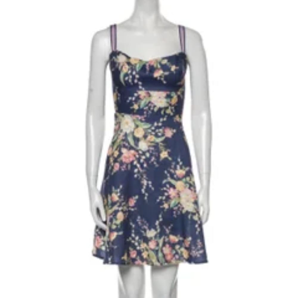 Zimmermann Floral Linen Mini Dress